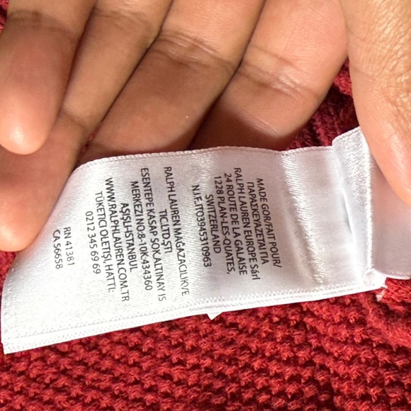 NWT Polo Ralph Lauren Men's Cotton Knit Crewneck Sweater Red Large - Picture 10 of 13